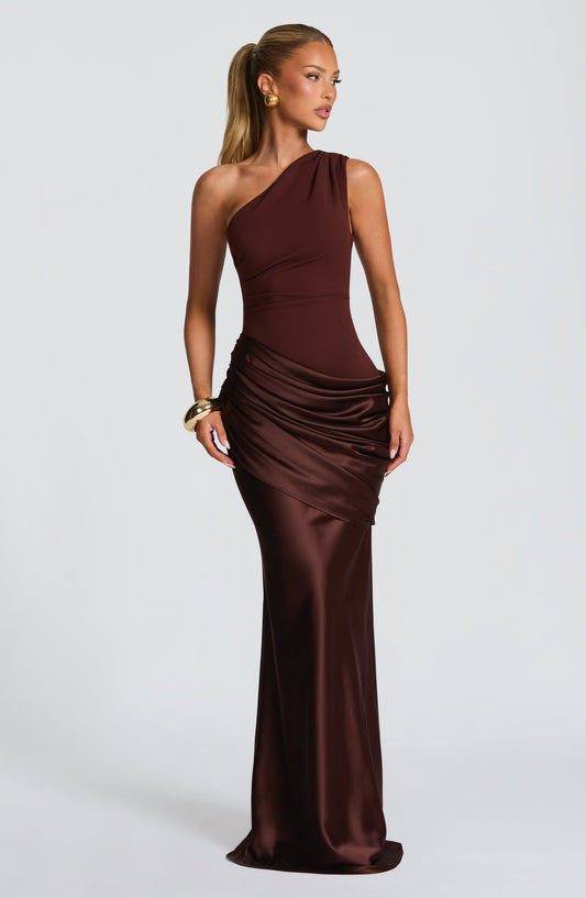 Koriora | Robe longue asymétrique Abbey