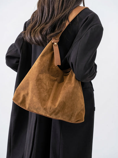 Sac Cabas Femme Grand Format Marron – Effet Cuir, Poche PC & Fermeture Zippée
