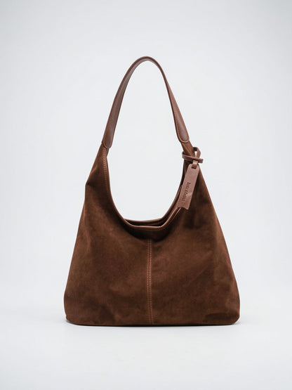 Sac Cabas Femme Grand Format Marron – Effet Cuir, Poche PC & Fermeture Zippée