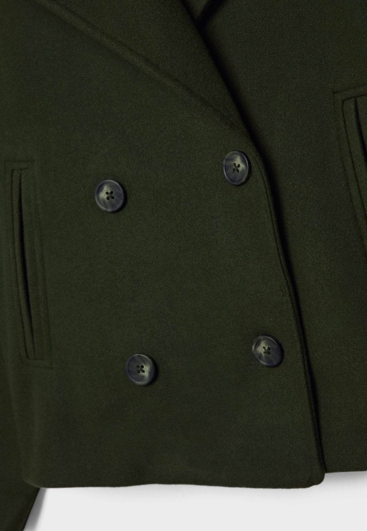 Veste Femme Courte Oversize à Double Boutonnage  Col Tailleur