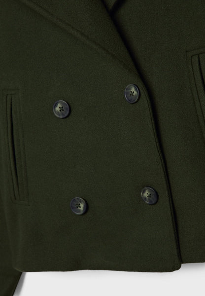 Veste Femme Courte Oversize à Double Boutonnage  Col Tailleur