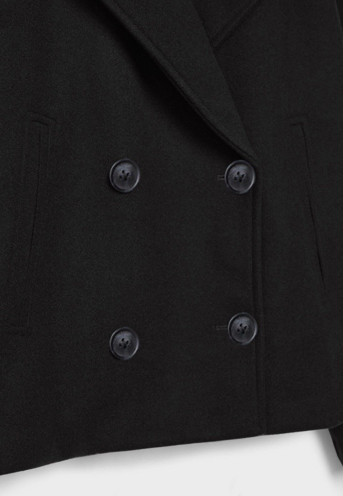 Veste Femme Courte Oversize à Double Boutonnage  Col Tailleur