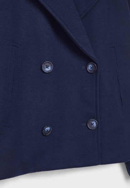 Veste Femme Courte Oversize à Double Boutonnage  Col Tailleur