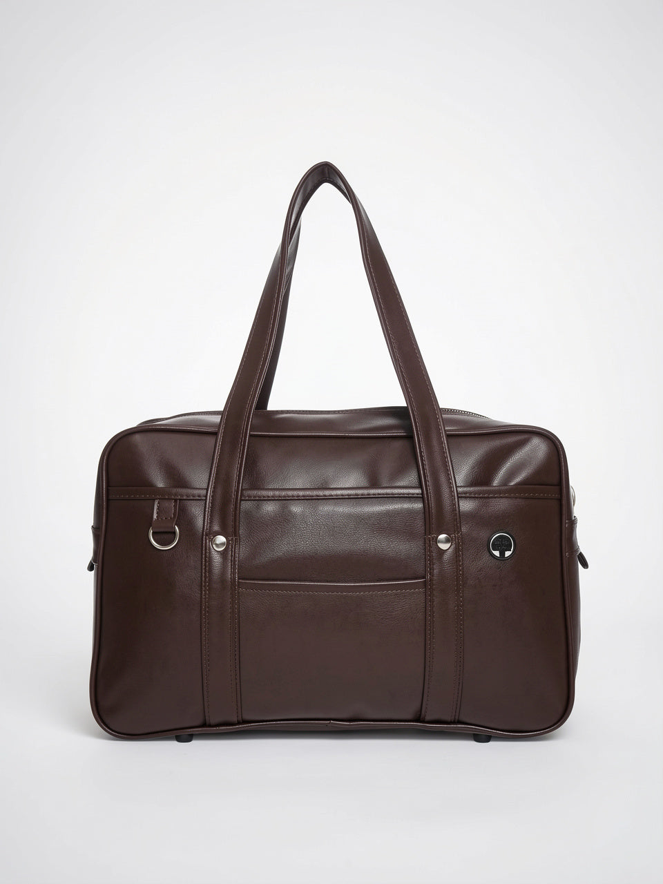 Sac Cabas Femme Grand Format Marron  Effet Cuir, Poche PC & Fermeture Zippée