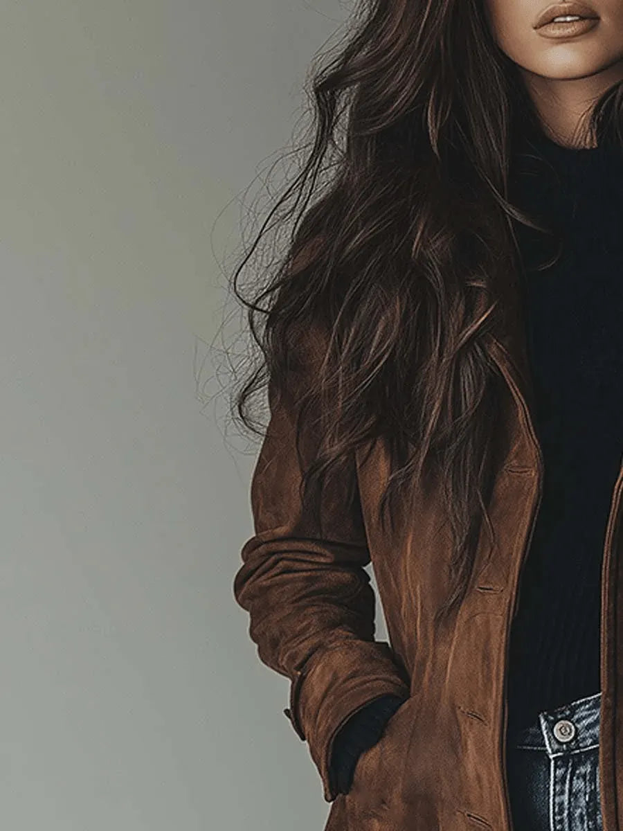 Trench Femme Vintage Long – Coupe Classique Élégante