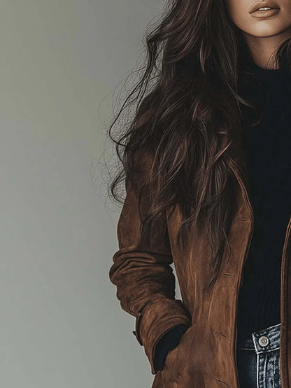 Trench Femme Vintage Long – Coupe Classique Élégante