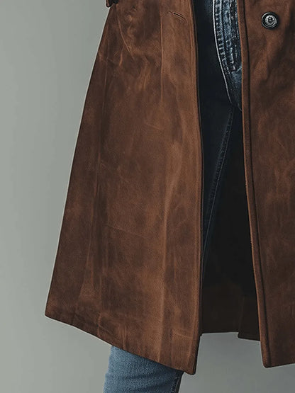 Trench Femme Vintage Long – Coupe Classique Élégante
