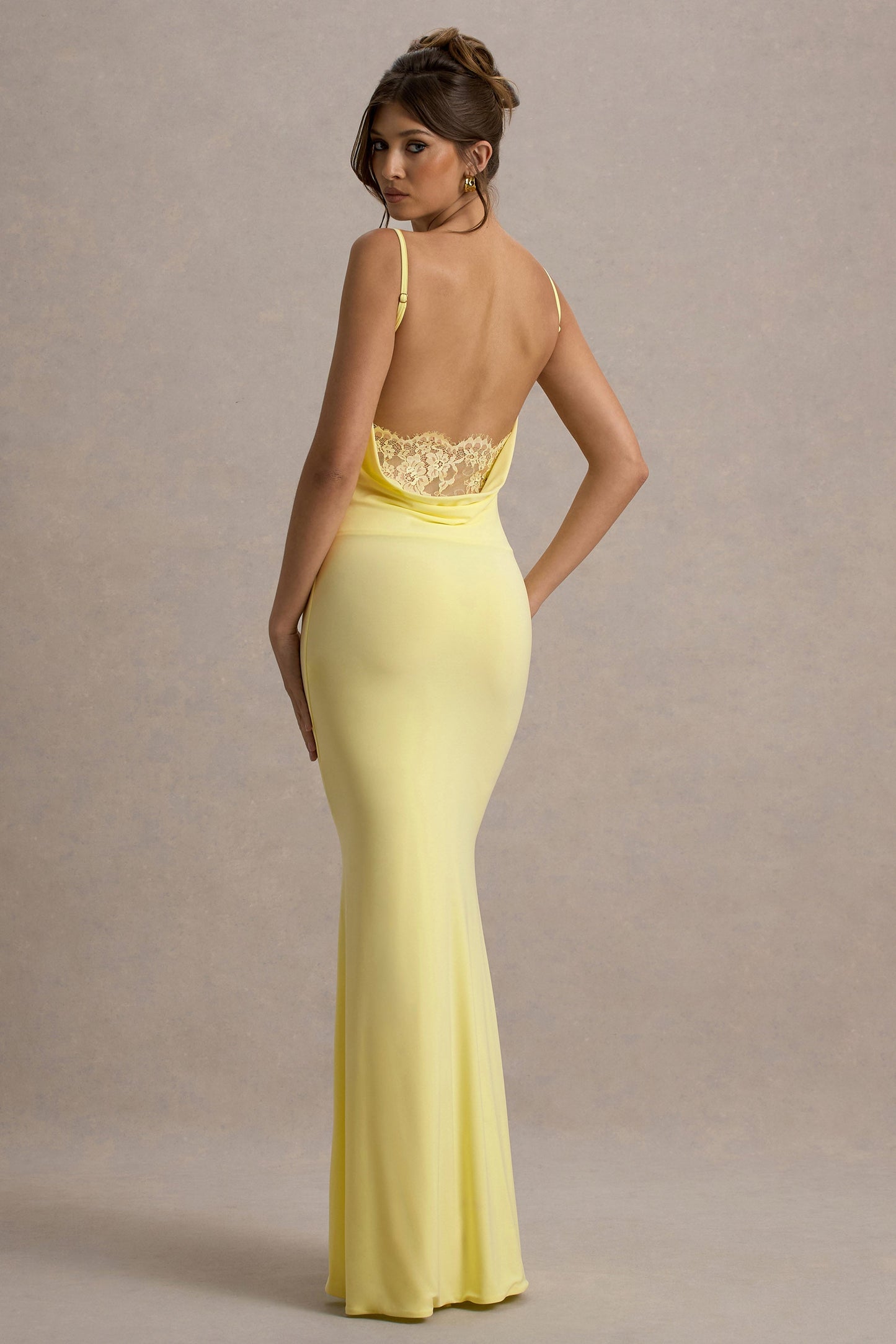 Koriora | Robe Maxi Stretch Stela — Dos Nu Dentelle & Drapé Élégant