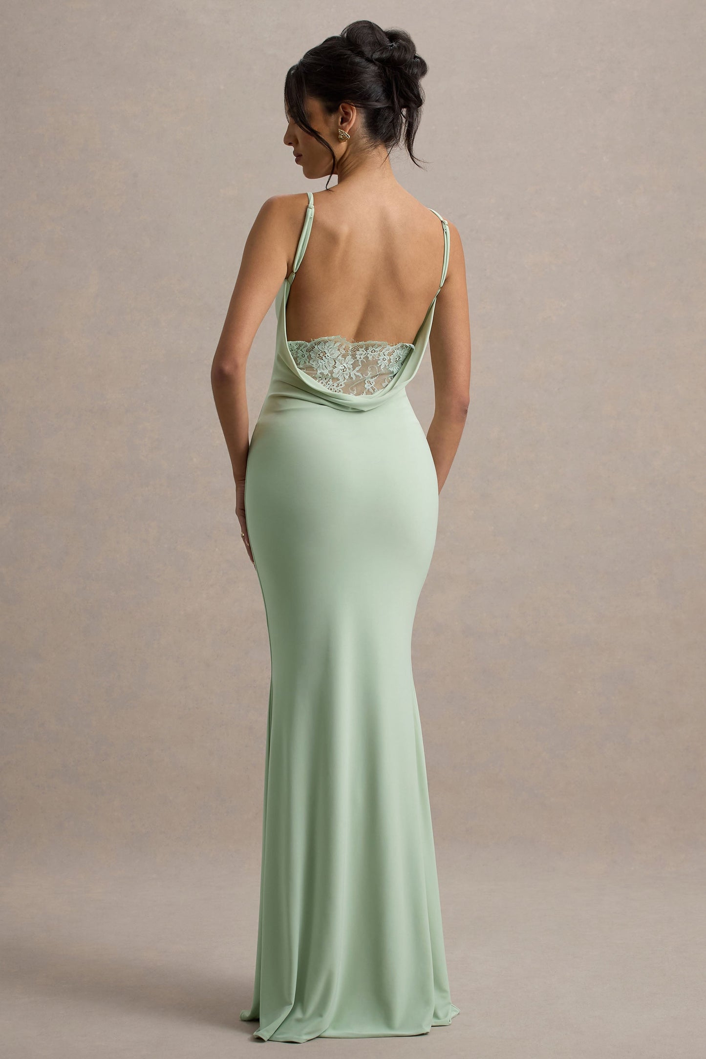 Koriora | Robe Maxi Stretch Stela — Dos Nu Dentelle & Drapé Élégant