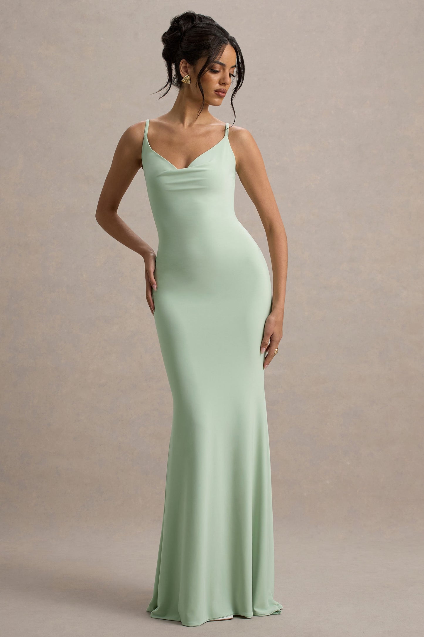 Koriora | Robe Maxi Stretch Stela — Dos Nu Dentelle & Drapé Élégant