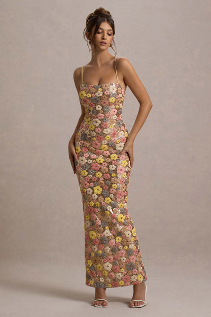 Koriora | Robe fleurie moulante Fleurinde