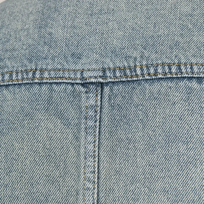 Veste en Jean Femme Oversize à Col Montant – Bleu Denim