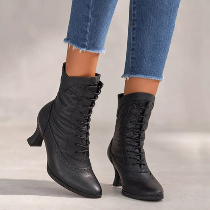 Bottines Marlie  Bottines Brogue à Lacets & Bout Pointu