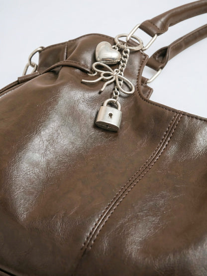 Sac Cabas Femme Marron en Similicuir – Grand Format avec Poches