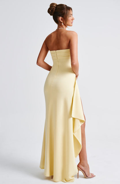 Koriora | Robe longue fendue Lemon