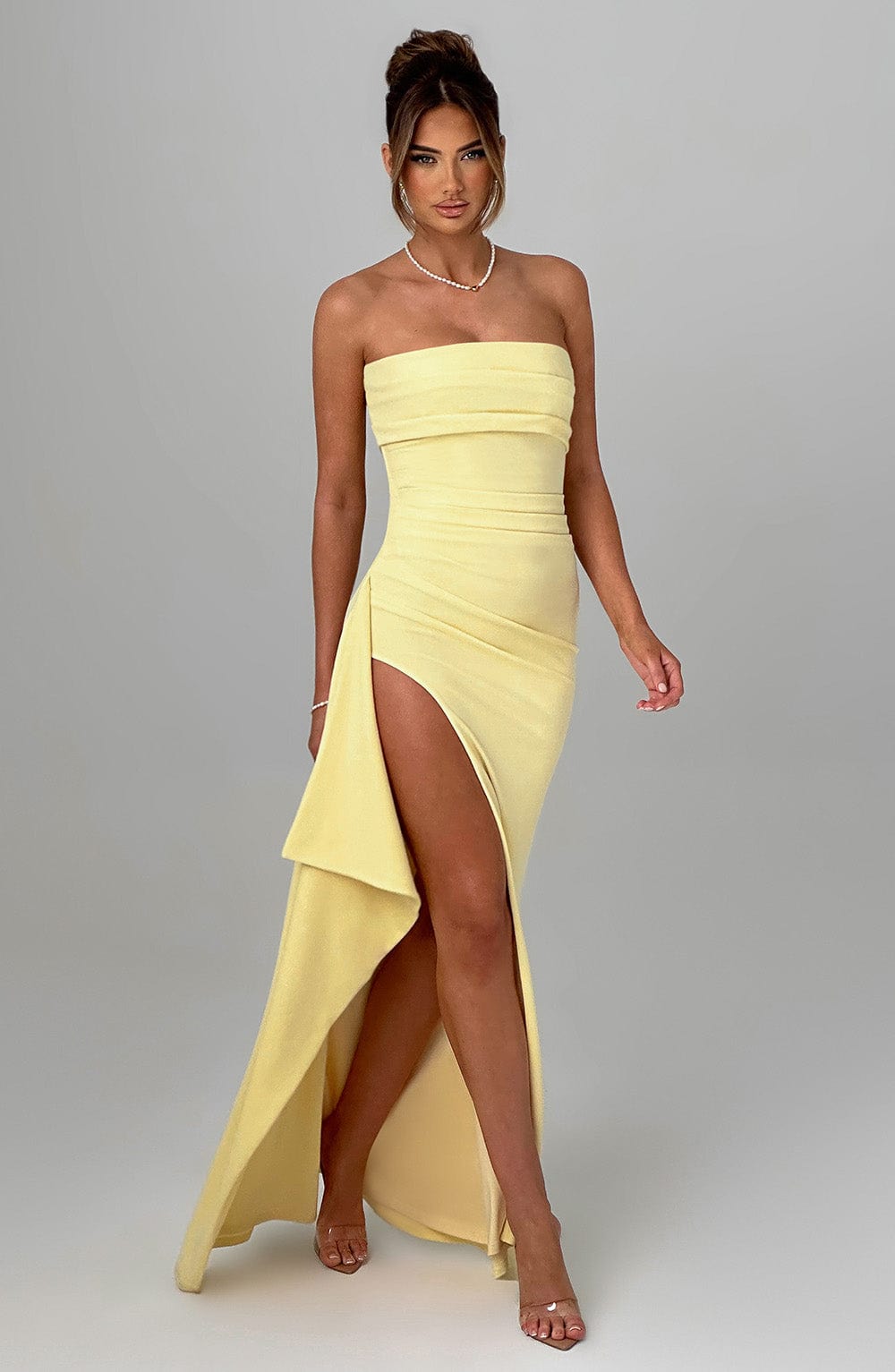 Koriora | Robe longue fendue Lemon