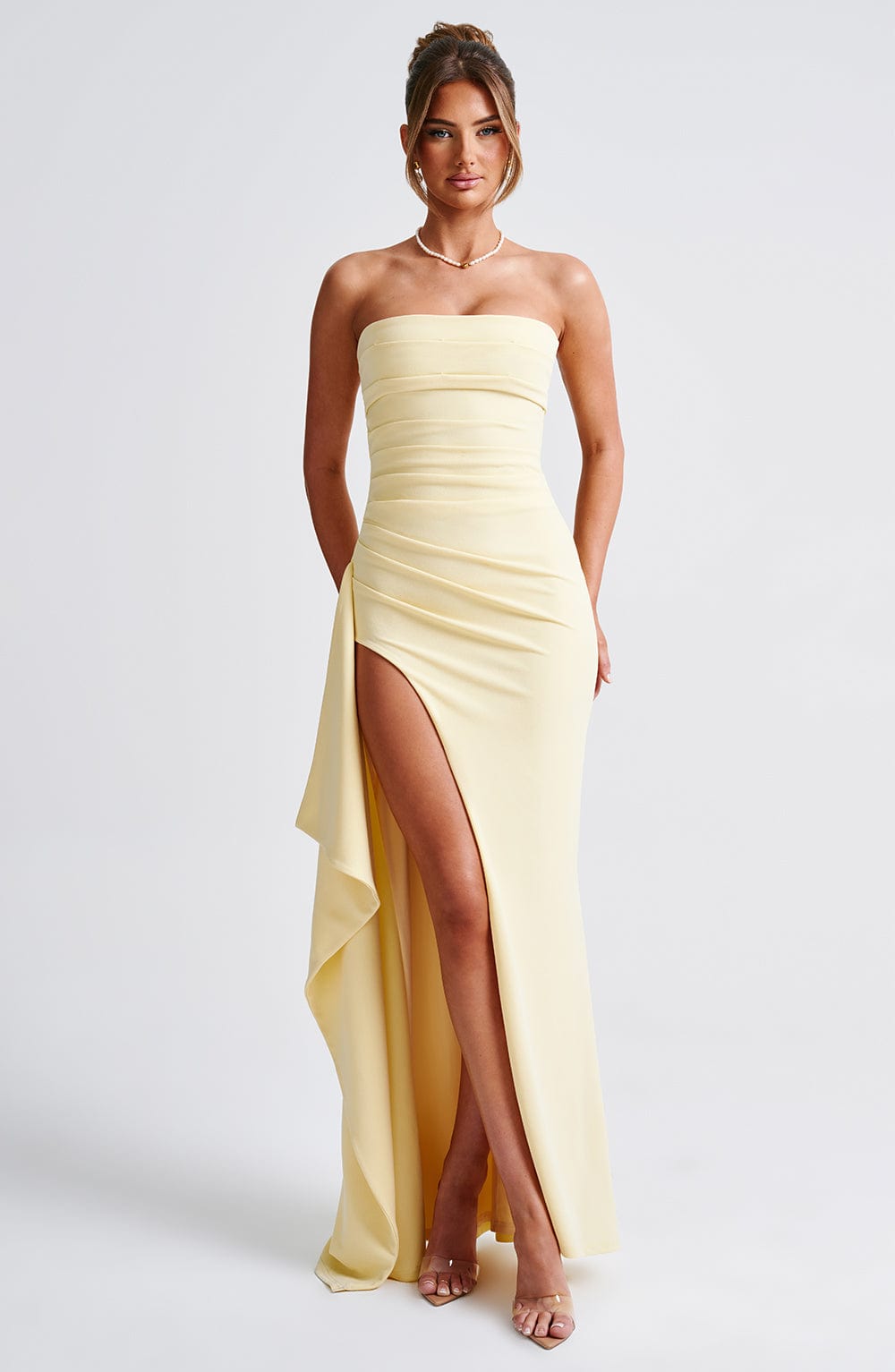 Koriora | Robe longue fendue Lemon