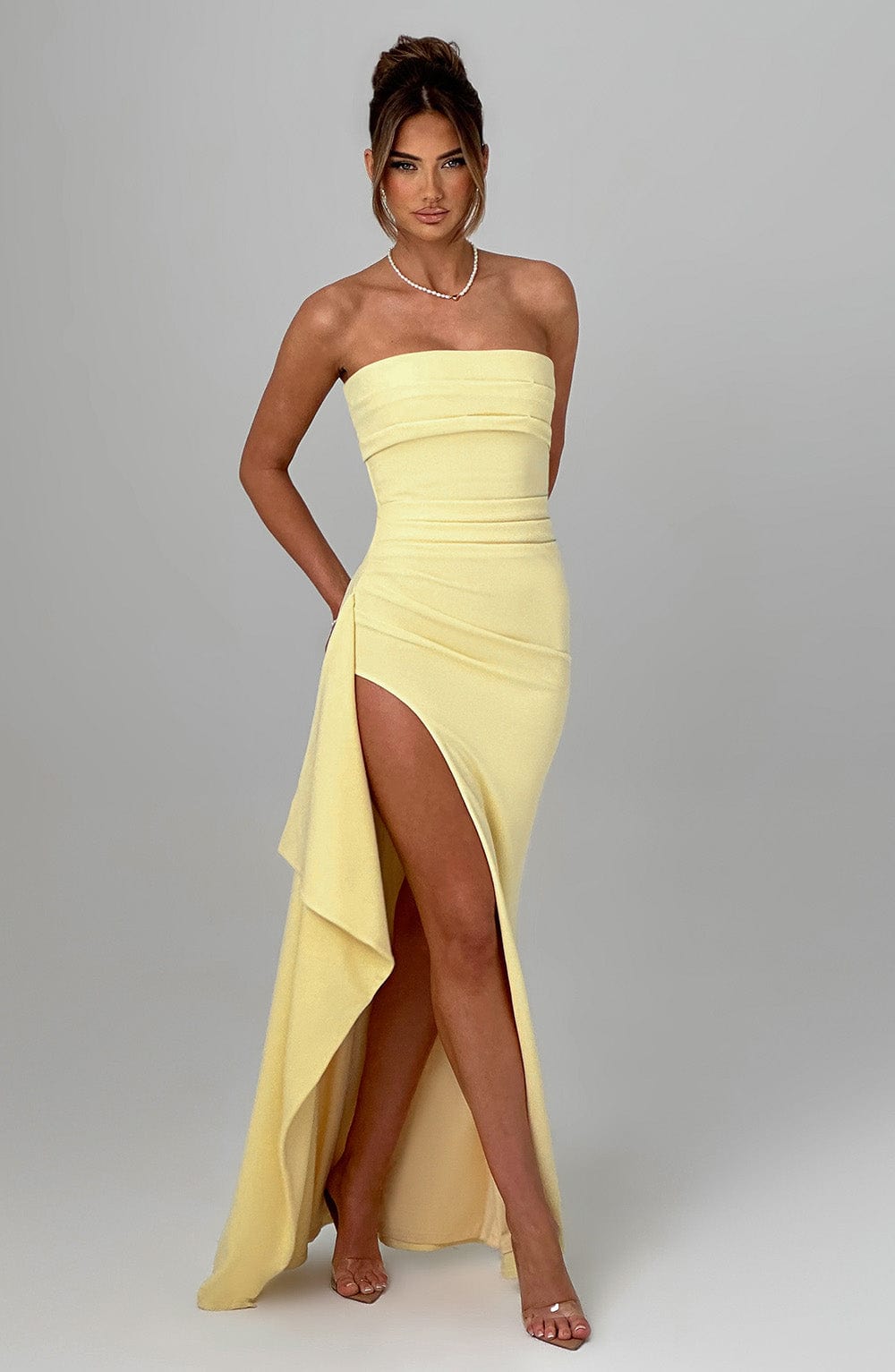 Koriora | Robe longue fendue Lemon